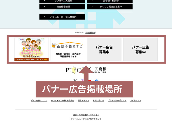 バナー掲載場所