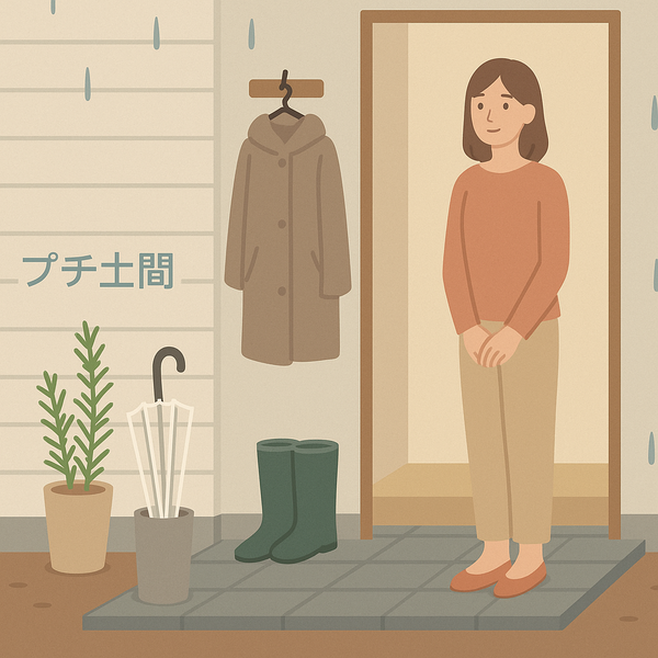 雨の日も楽しい！一戸建て玄関『プチ土間』活用テク